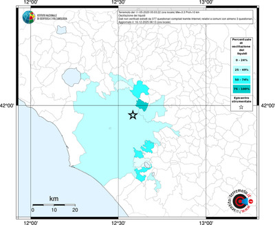 Mappa territorio comunale con almeno 3 questionari