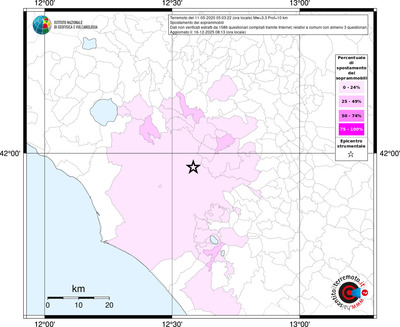 Mappa territorio comunale con almeno 3 questionari