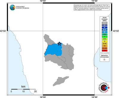 Mappa EMS - territori comuni