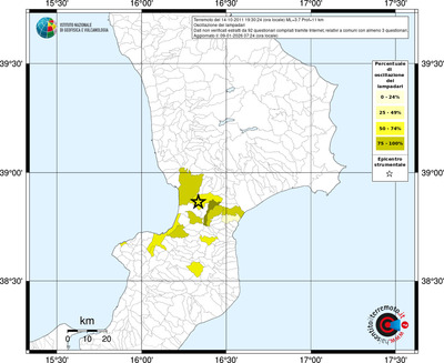 Mappa territorio comunale con almeno 3 questionari