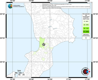 Mappa territorio comunale con almeno 3 questionari