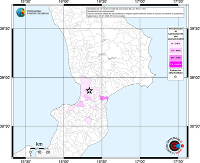 Mappa territorio comunale con almeno 3 questionari