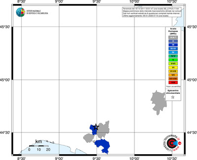 Mappa EMS - territori comuni