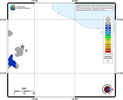 Mappa EMS - territori comuni