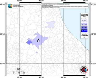 Mappa territorio comunale con almeno 3 questionari