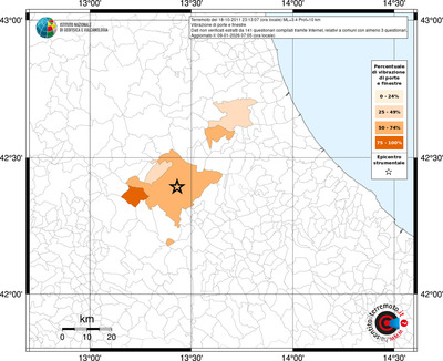 Mappa territorio comunale con almeno 3 questionari