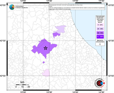 Mappa territorio comunale con almeno 3 questionari