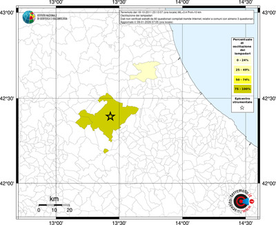 Mappa territorio comunale con almeno 3 questionari