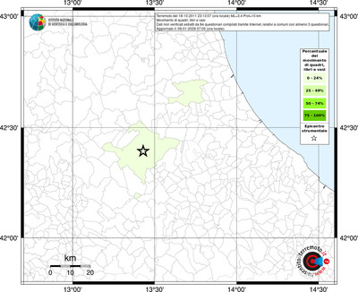 Mappa territorio comunale con almeno 3 questionari