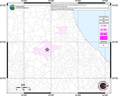 Mappa territorio comunale con almeno 3 questionari