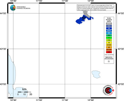 Mappa EMS - territori comuni