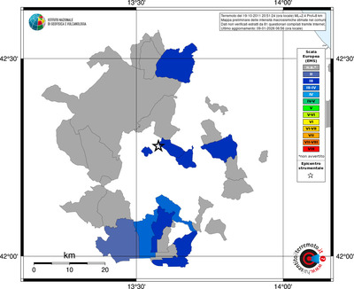 Mappa EMS - territori comuni