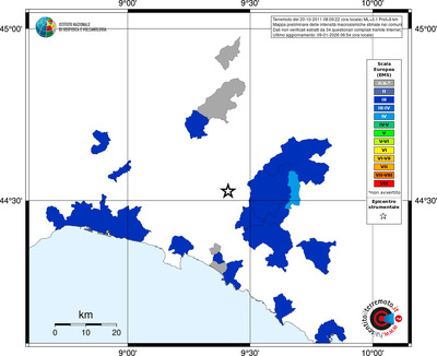 Mappa EMS - territori comuni