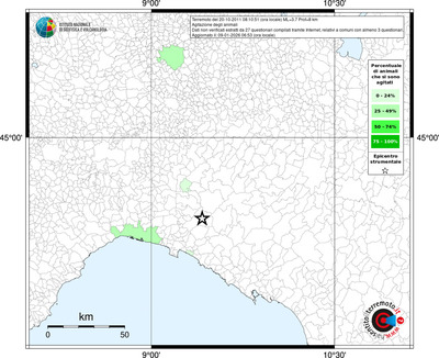 Mappa territorio comunale con almeno 3 questionari