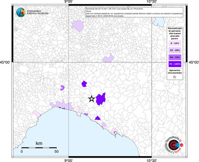 Mappa territorio comunale con almeno 3 questionari