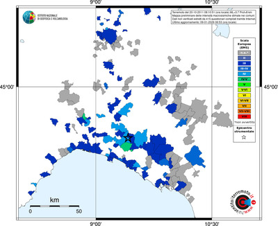 Mappa EMS - territori comuni