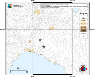 Mappa territorio comunale con almeno 3 questionari