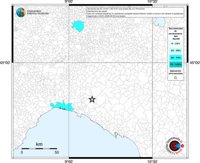 Mappa territorio comunale con almeno 3 questionari