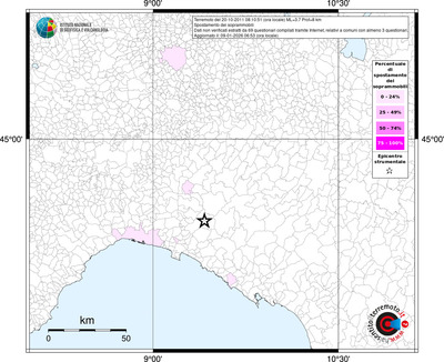 Mappa territorio comunale con almeno 3 questionari