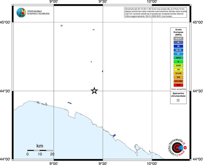 Mappa EMS - territori località