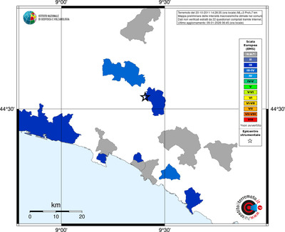 Mappa EMS - territori comuni