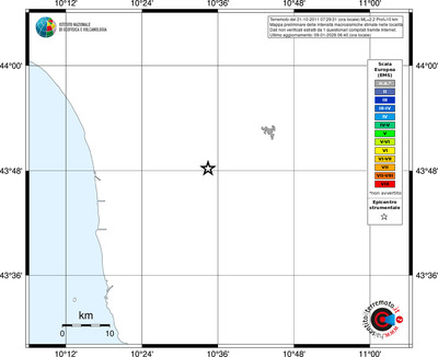 Mappa EMS - territori località