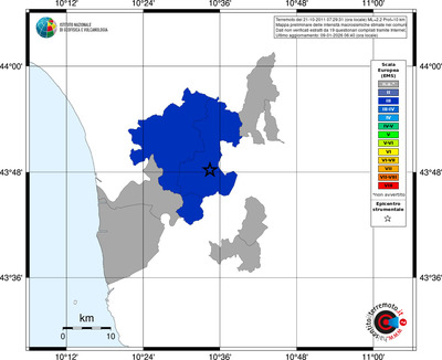 Mappa EMS - territori comuni