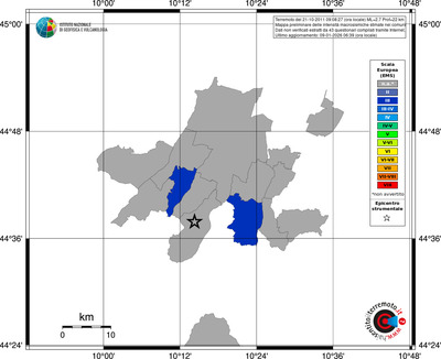 Mappa EMS - territori comuni