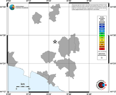 Mappa EMS - territori comuni