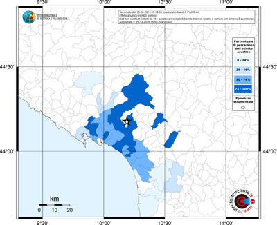 Mappa territorio comunale con almeno 3 questionari