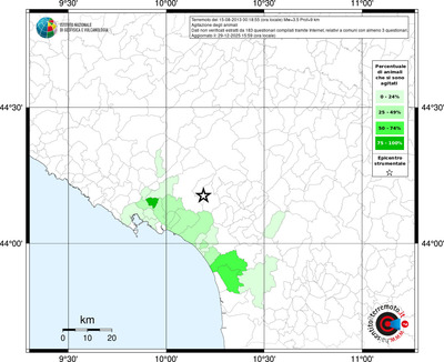 Mappa territorio comunale con almeno 3 questionari