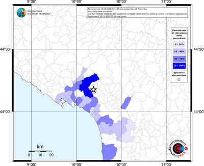 Mappa territorio comunale con almeno 3 questionari