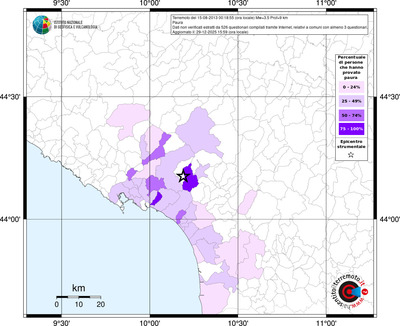 Mappa territorio comunale con almeno 3 questionari