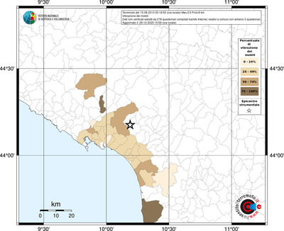 Mappa territorio comunale con almeno 3 questionari