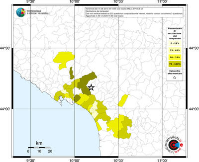 Mappa territorio comunale con almeno 3 questionari