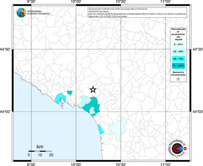 Mappa territorio comunale con almeno 3 questionari