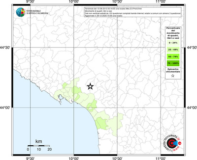 Mappa territorio comunale con almeno 3 questionari