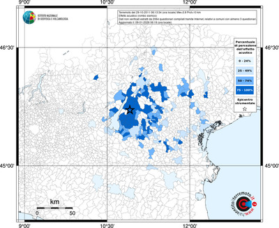 Mappa territorio comunale con almeno 3 questionari