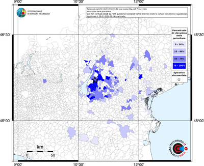 Mappa territorio comunale con almeno 3 questionari