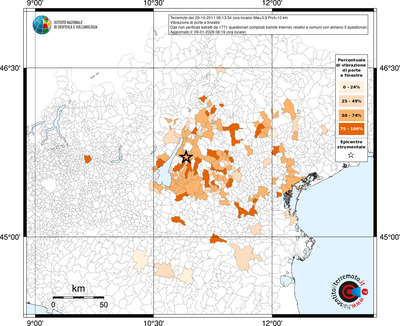 Mappa territorio comunale con almeno 3 questionari