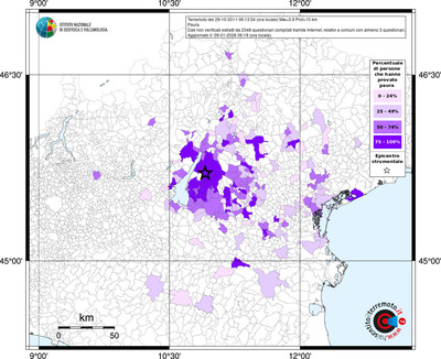 Mappa territorio comunale con almeno 3 questionari