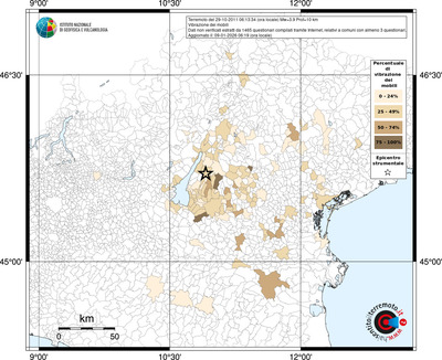 Mappa territorio comunale con almeno 3 questionari
