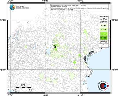 Mappa territorio comunale con almeno 3 questionari