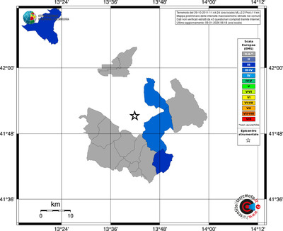 Mappa EMS - territori comuni