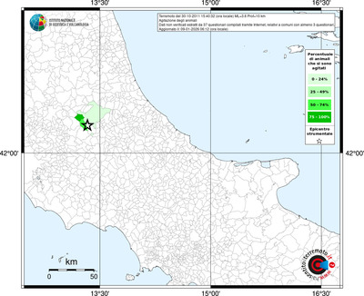 Mappa territorio comunale con almeno 3 questionari