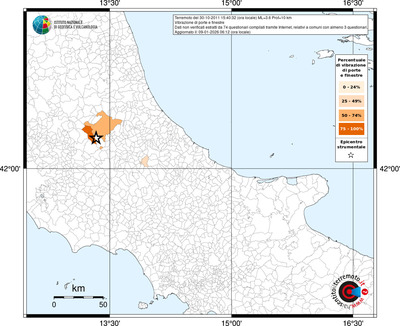 Mappa territorio comunale con almeno 3 questionari