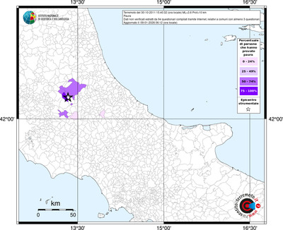 Mappa territorio comunale con almeno 3 questionari