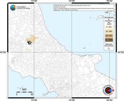 Mappa territorio comunale con almeno 3 questionari