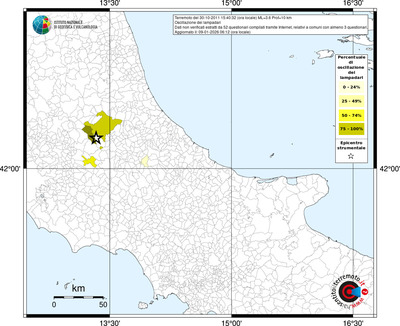 Mappa territorio comunale con almeno 3 questionari