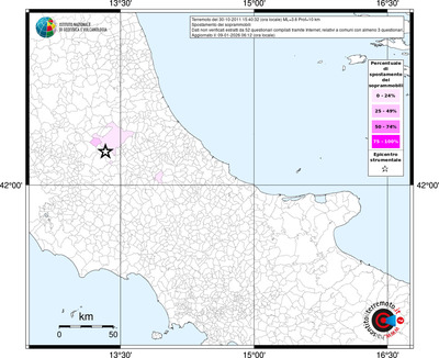 Mappa territorio comunale con almeno 3 questionari